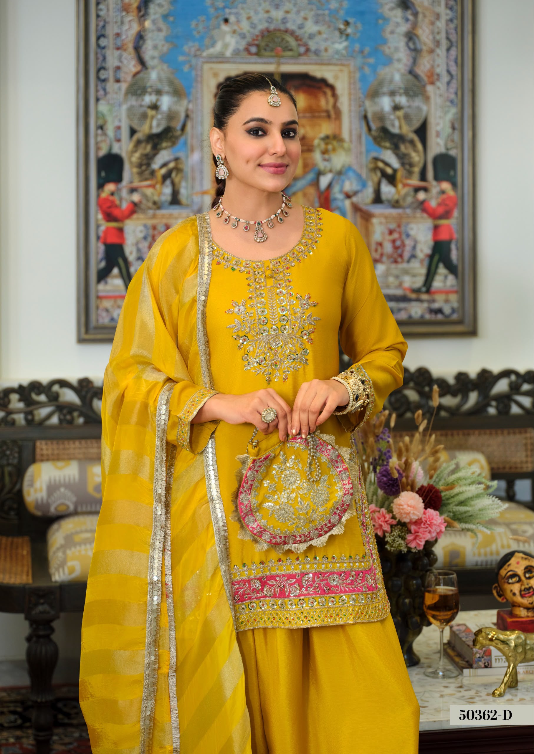 Chinon Farshi Salwar Suit with Dupatta