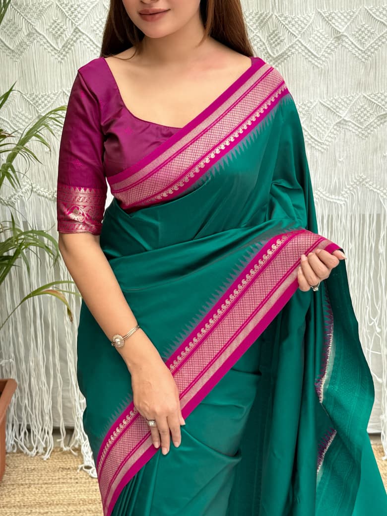 Viscose Silk Minakari Saree — photo 6
