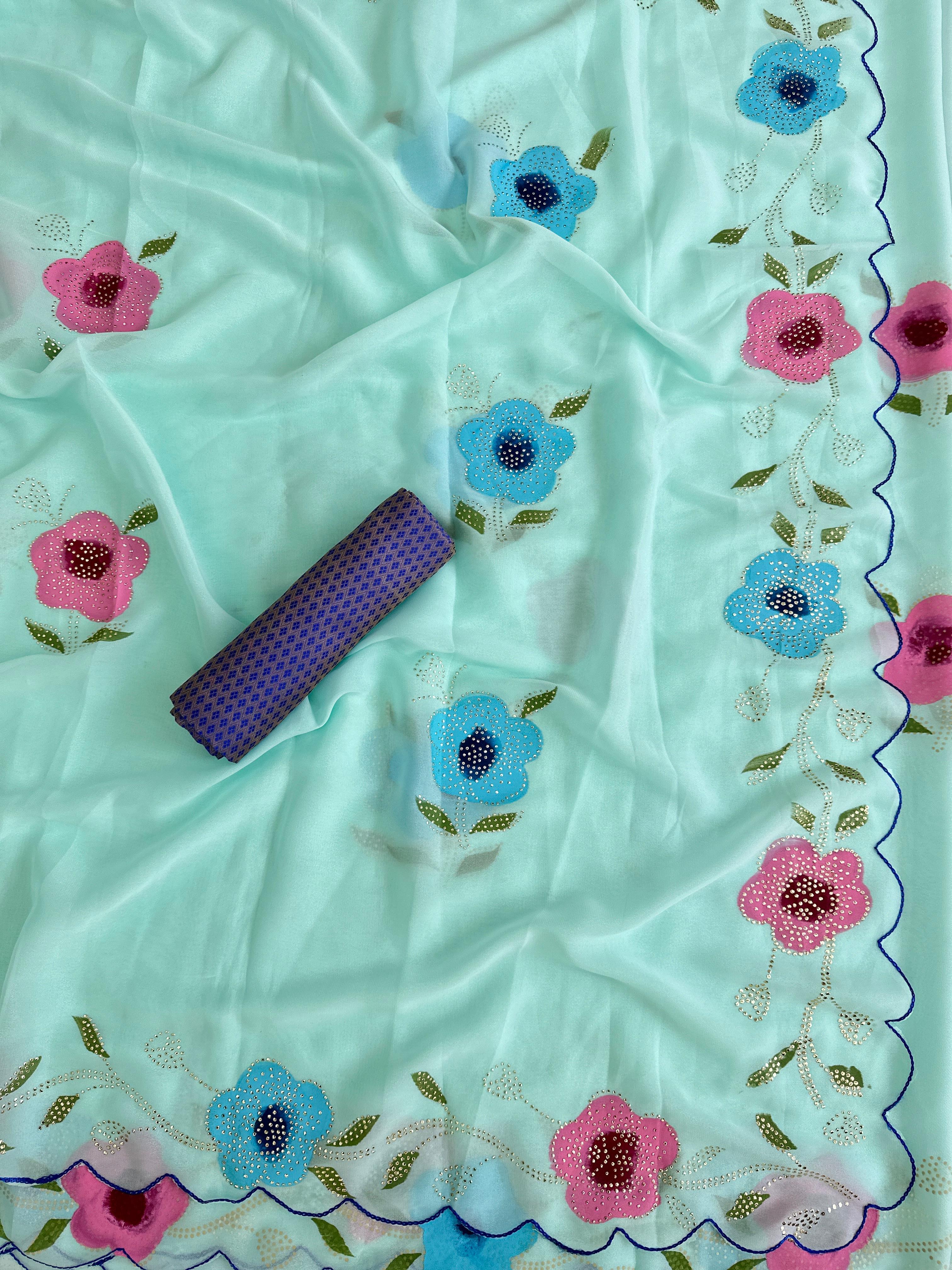Kashish Soft Silk Saree with Hand-Painted Work — photo 8