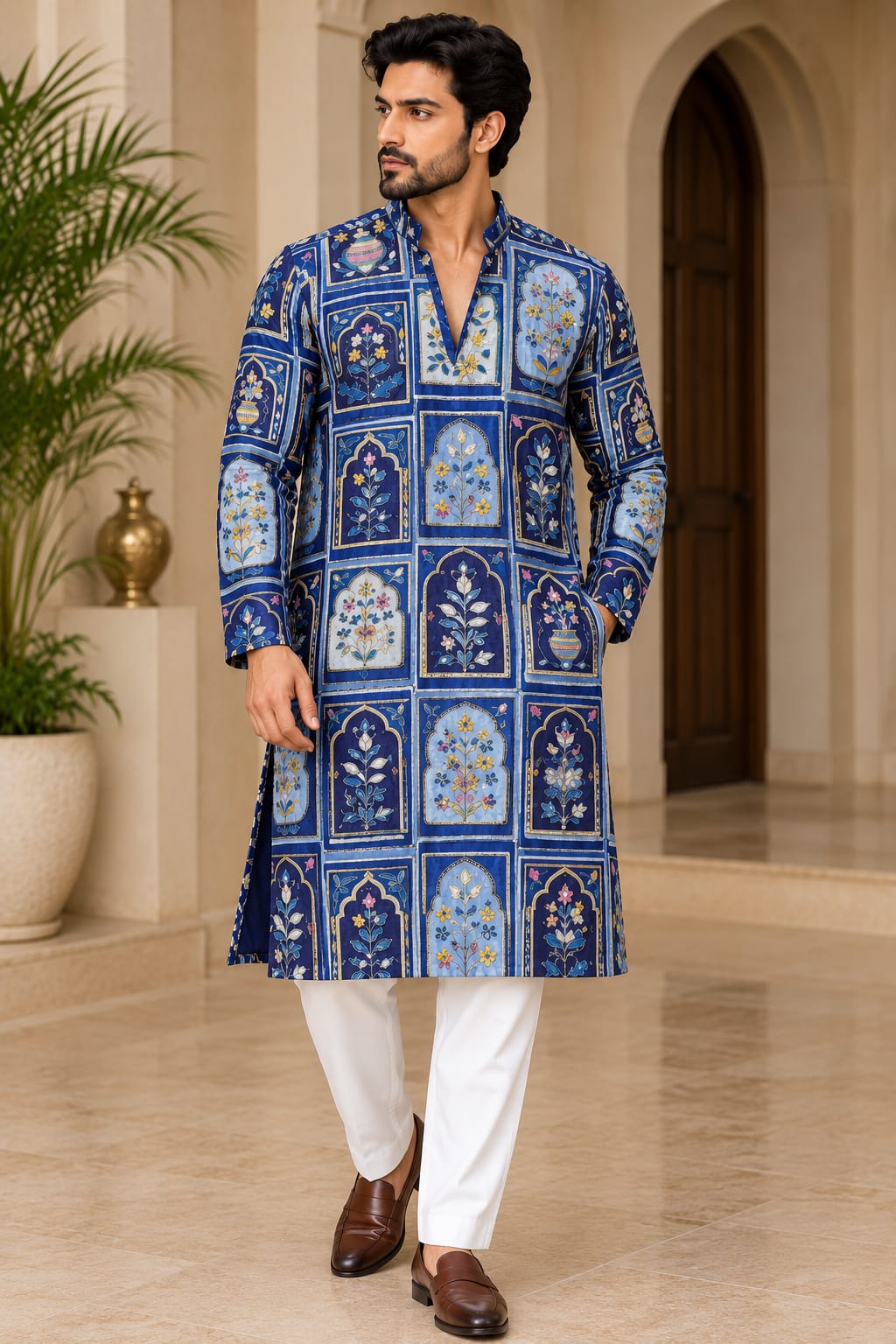 Men’s Designer Chinon Kurta with Heavy Embroidery — photo 7