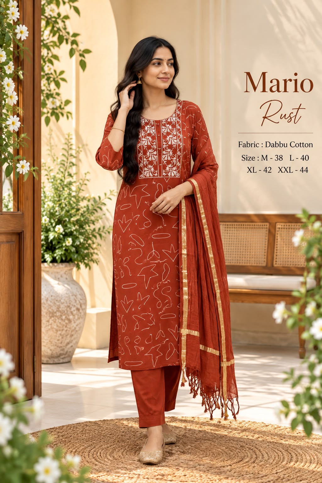Dabbu Cotton Straight Kurta Set — photo 16