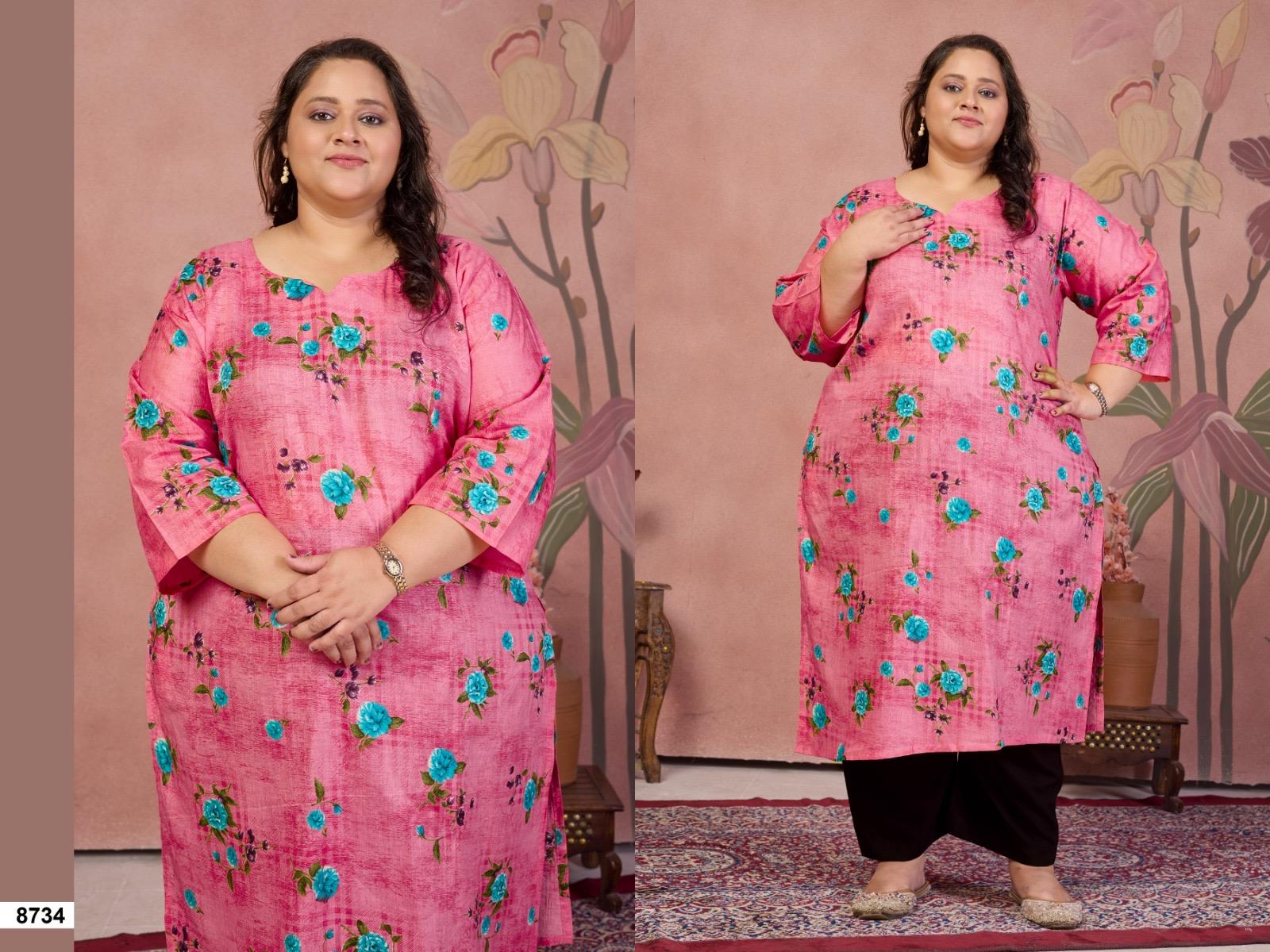 Plus Size Camric Cotton Kurti — photo 2