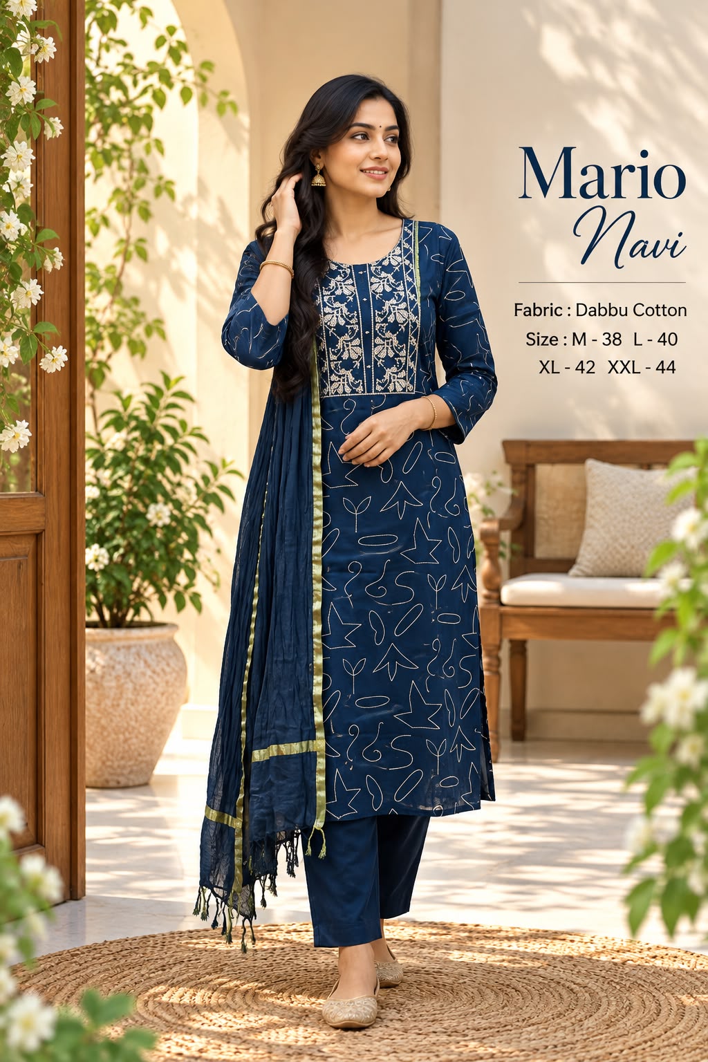 Dabbu Cotton Straight Kurta Set — photo 4
