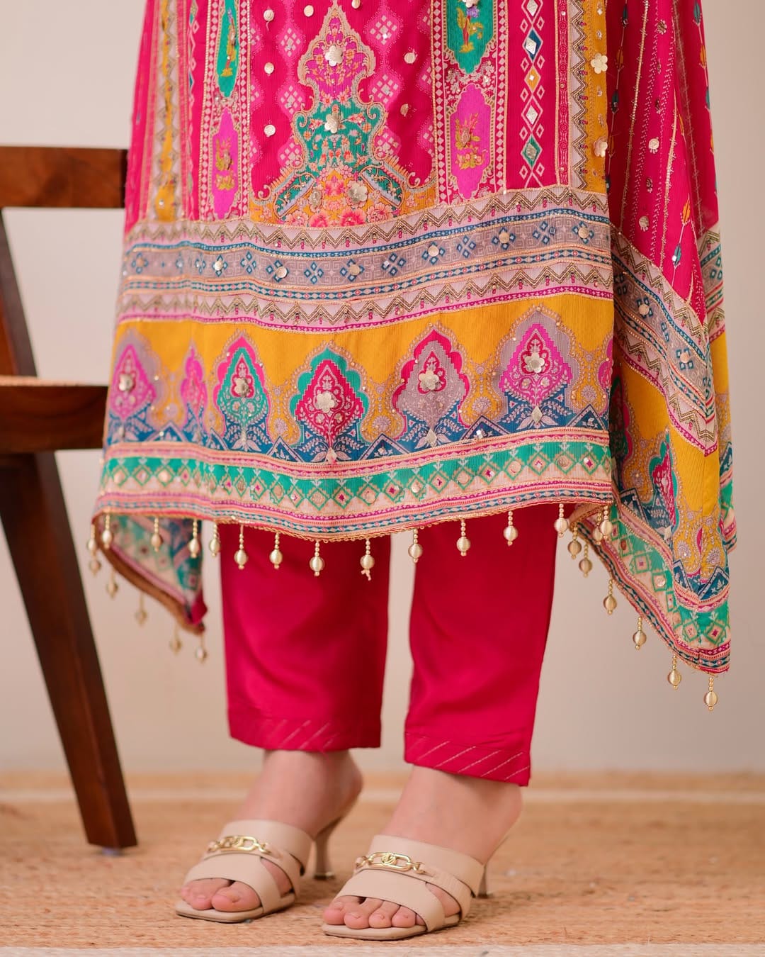 Pink Shanti Anarkali Suit — photo 3