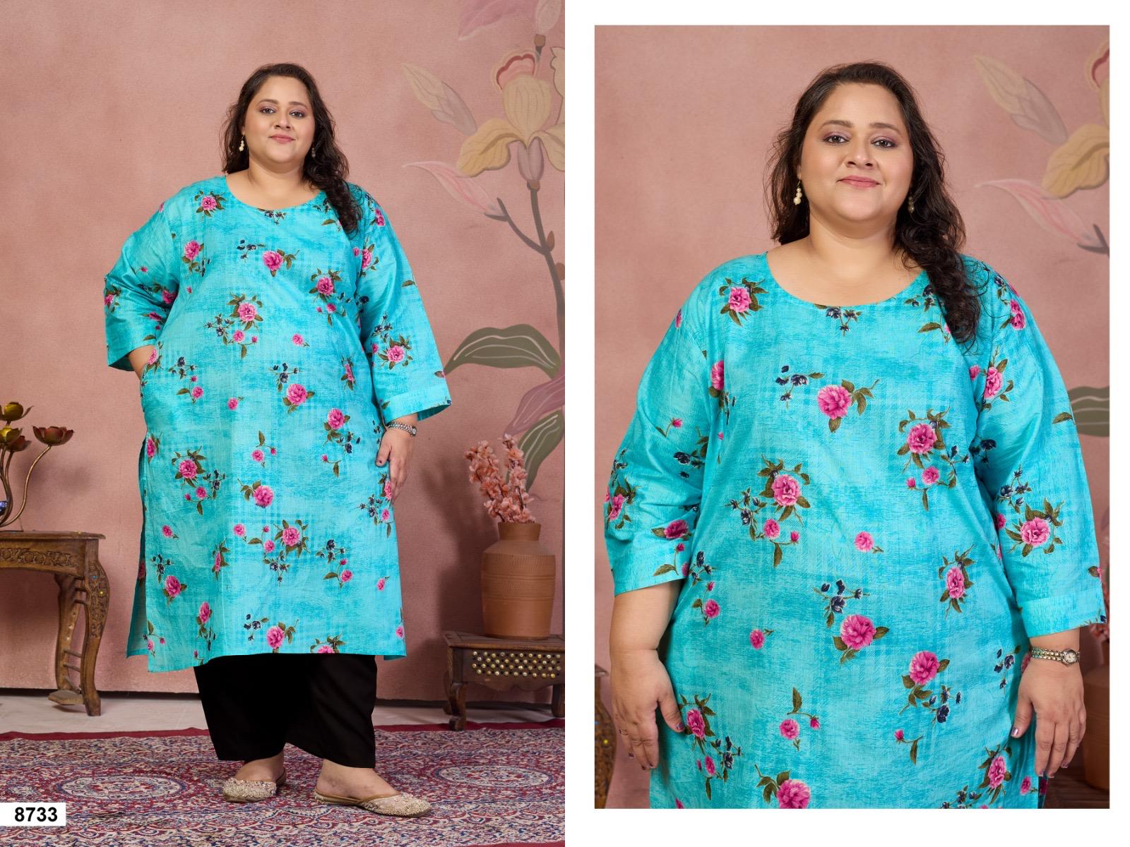 Plus Size Camric Cotton Kurti